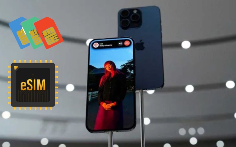 Bạn không cần tháo SIM vật lý vì iPhone 16 hỗ trợ chạy song song cả hai cực kỳ tiện lợi.